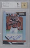 Nick Chubb from the 2018 Panini Prizm set graded by Beckett and given an overall grade of 9.