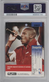 Shaquille O'Neal from the 1992-93 Skybox set graded by PSA and given an overall grade of 9.