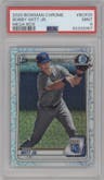 Bobby Witt Jr. from the 2020 Bowman Mega Box Chrome set graded by PSA and given an overall grade of 9.