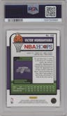 Victor Wembanyama from the 2023-24 Panini Haunted Hoops set featuring a Holo Candy parallel graded by PSA and given an overall grade of 10.