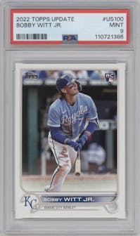 Bobby Witt Jr. from the 2022 Topps Update  set graded by PSA and given an overall grade of 9.