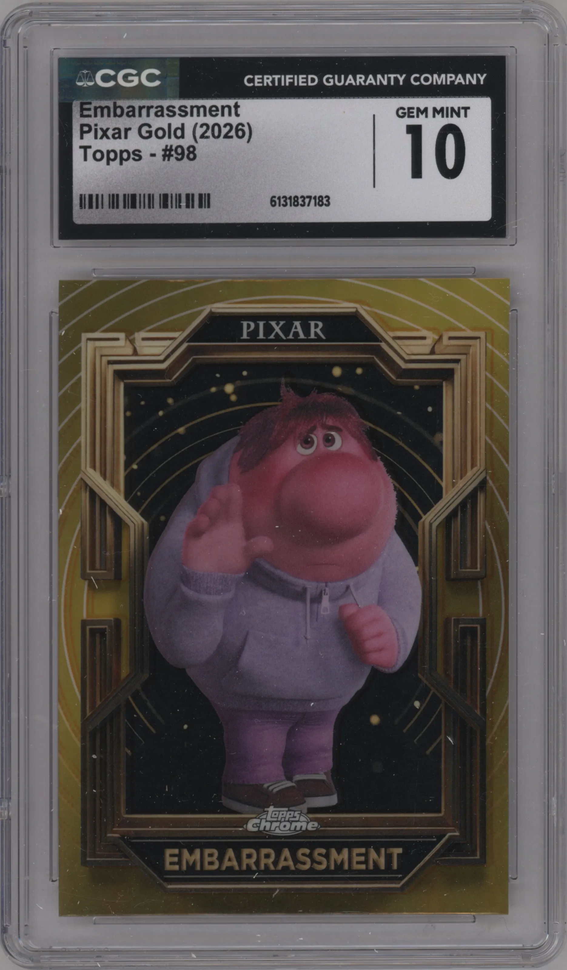 2025 Topps Pixar Gold Embarrassment #98 CGC 10