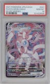 Sylveon VMAX from the 2021 Pokemon SWSH JPN set graded by PSA and given an overall grade of 10.