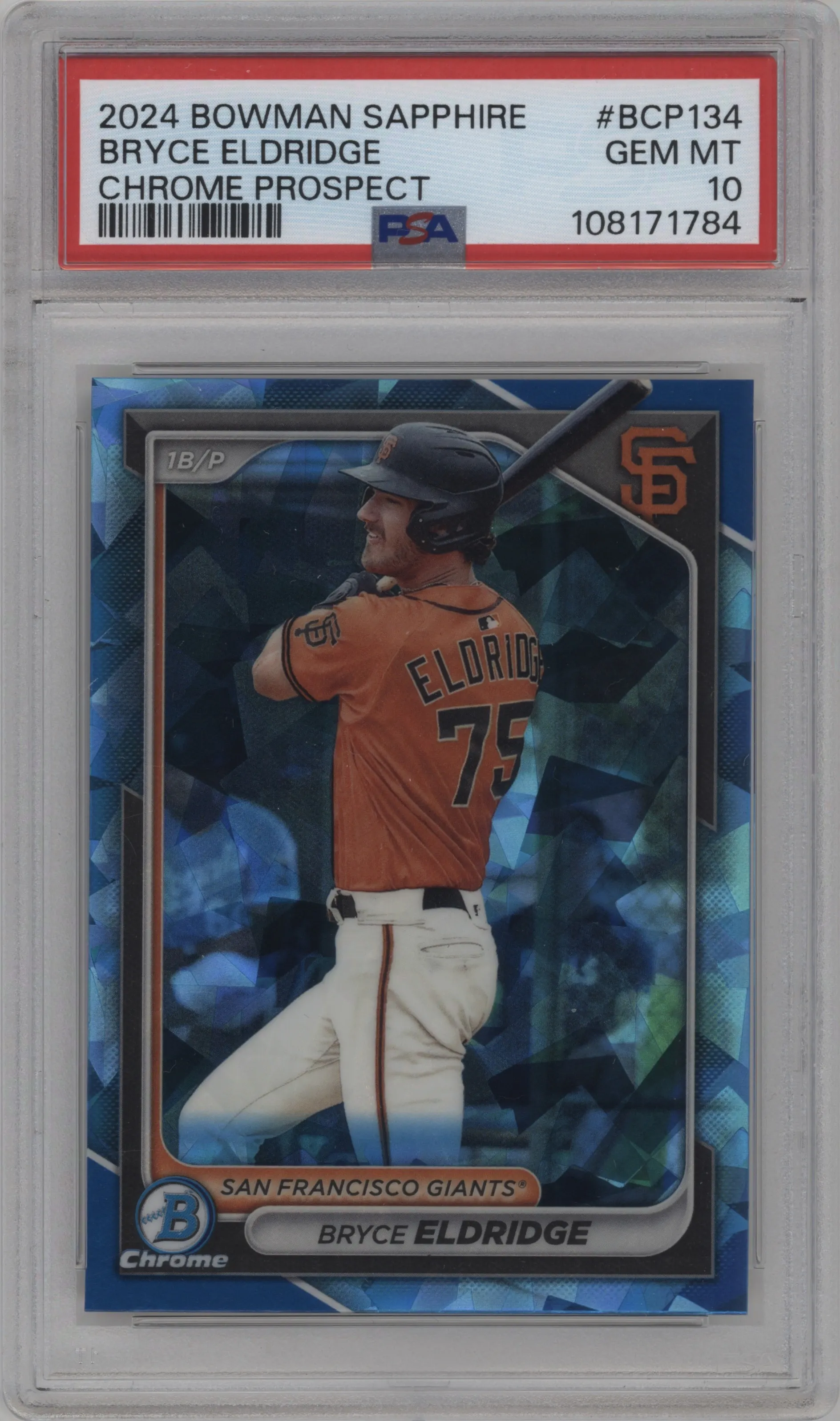 2024 Bowman Sapphire Edition Bryce Eldridge #BCP-134 PSA 10