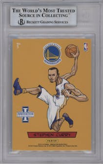 Stephen Curry from the 2013-14 Panini Innovation set graded by Beckett and given an overall grade of 9.