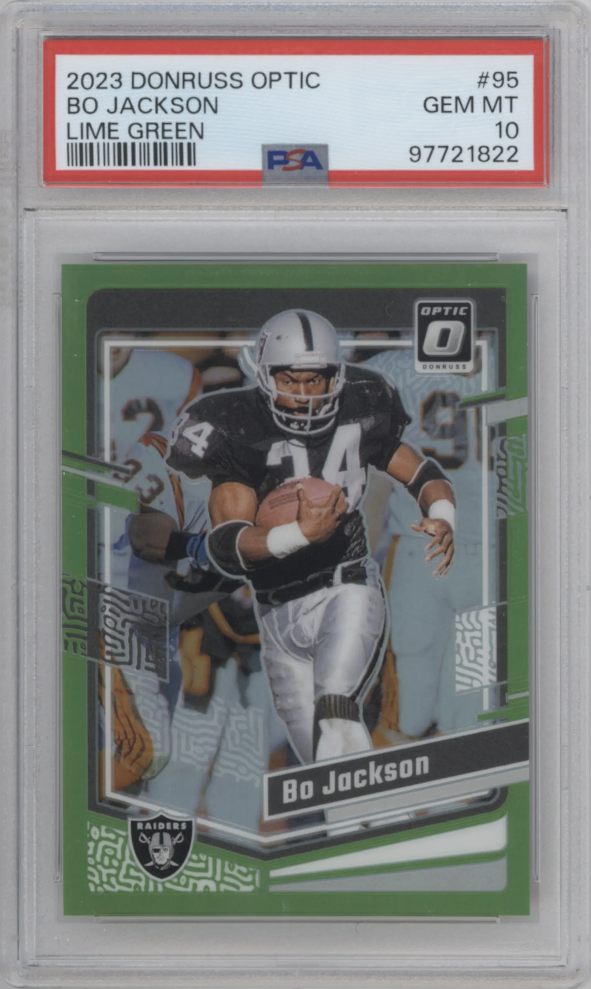 2023 Donruss Optic Bo Jackson Lime Green #95 PSA 10