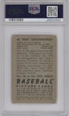 Red Schoendienst from the 1952 Bowman set graded by PSA and given an overall grade of 4.