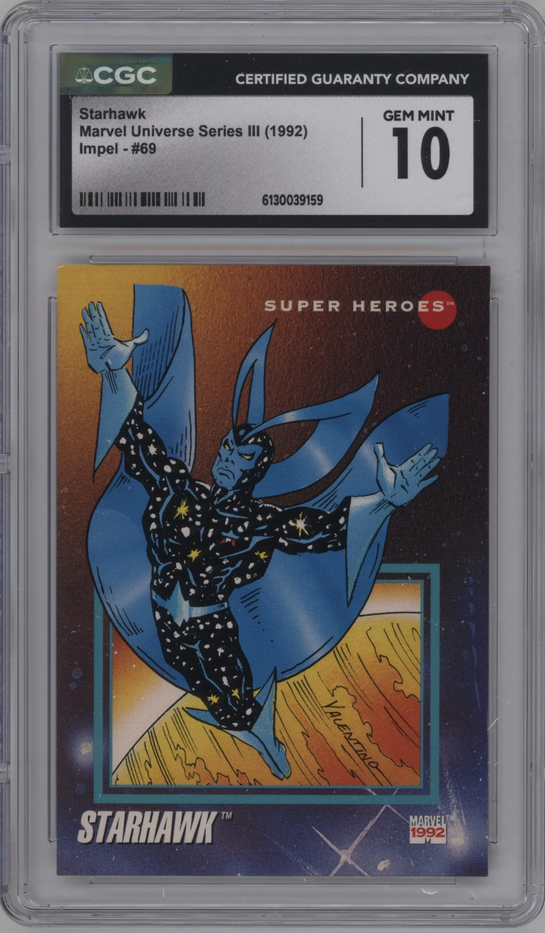 1992 Impel Marvel Universe Series 3 Starhawk #69 CGC 10