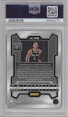 Victor Wembanyama from the 2023-24 Panini Prizm set featuring a Red White Blue Prizm parallel graded by PSA and given an overall grade of 9.