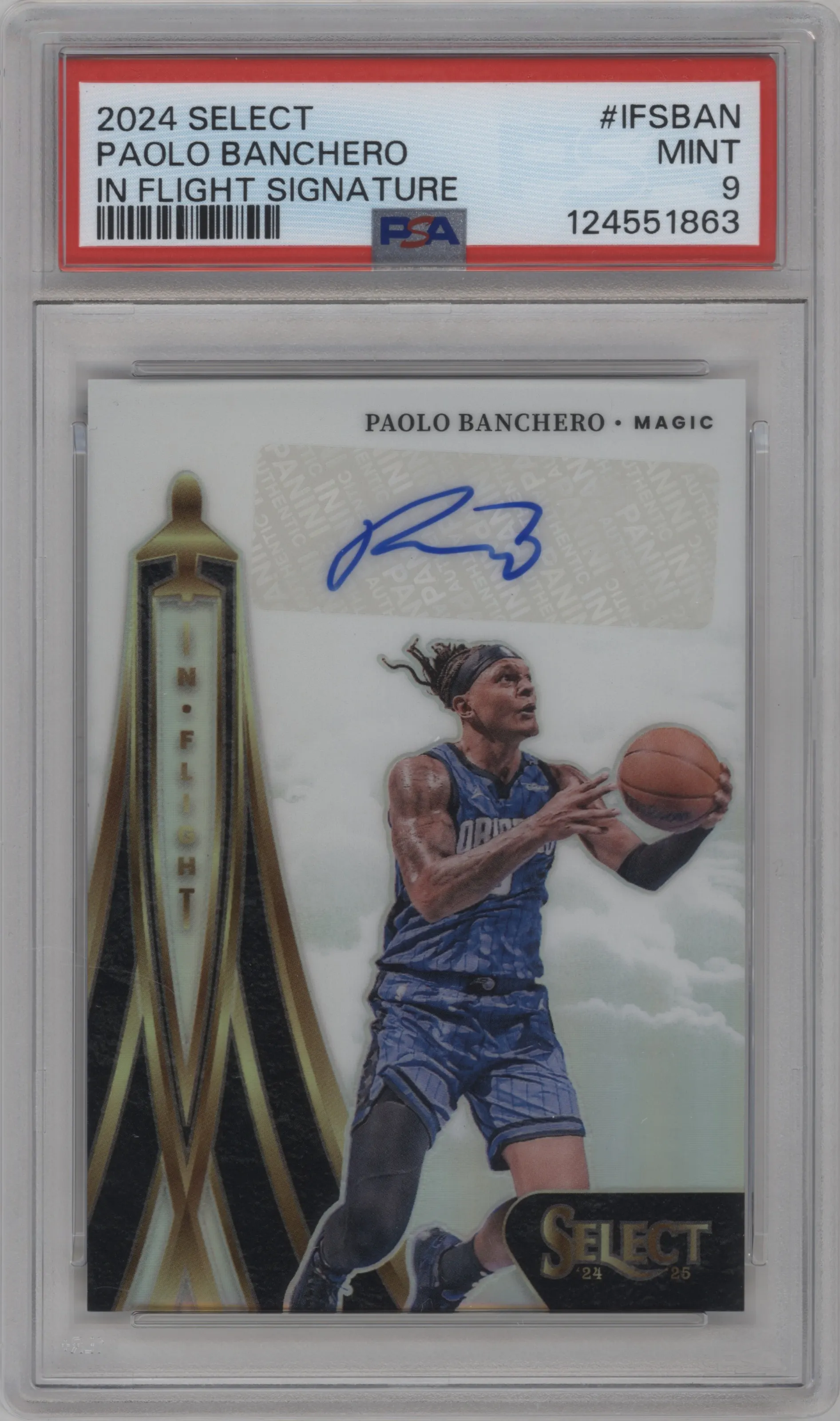 2024 Panini Select In Flight Sig. Paolo Banchero #IFS-BAN PSA 9