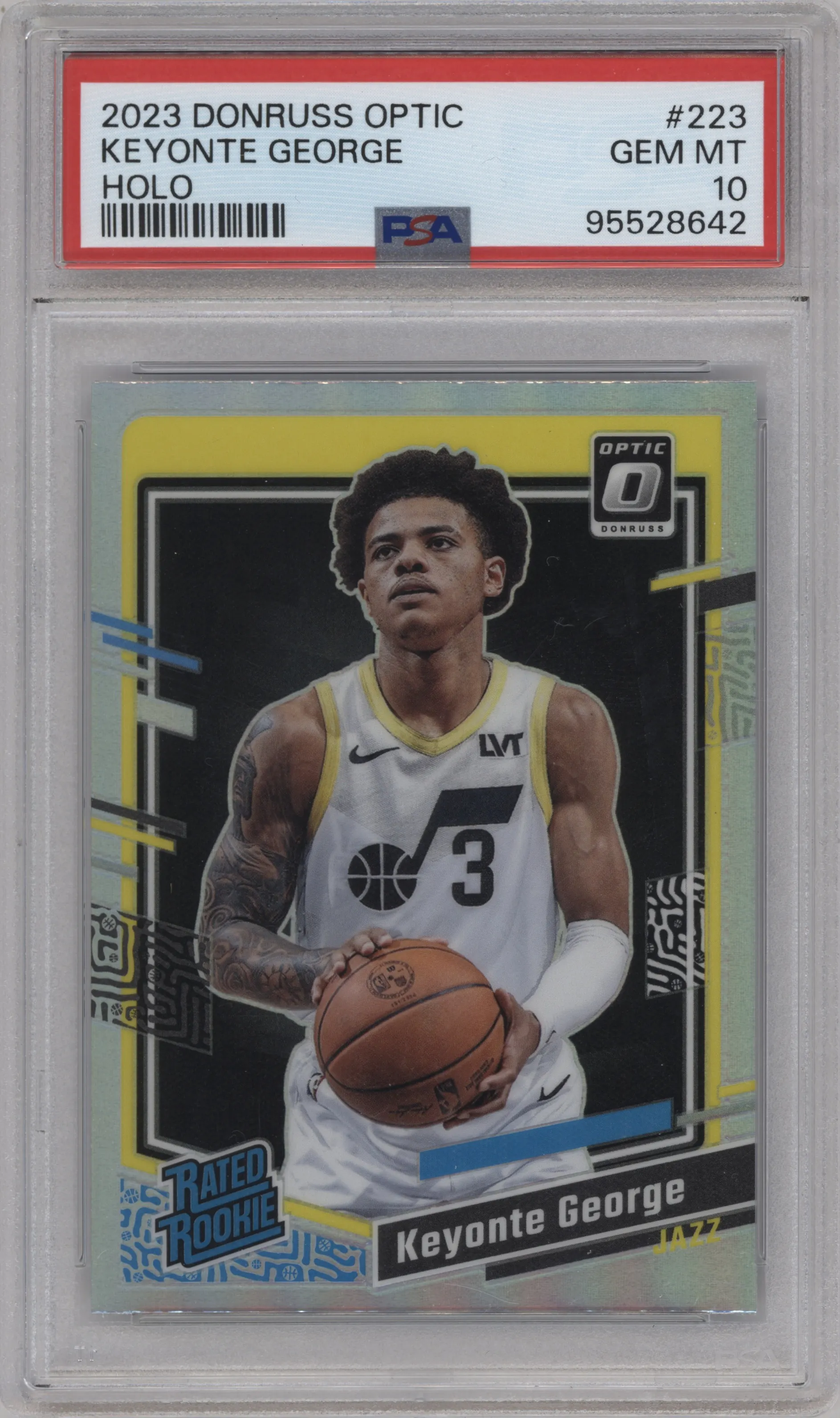 2023 Donruss Optic Rated Rookie Keyonte George Holo PSA 10