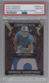  Sam LaPorta from the 2023 Panini Obsidian set featuring a Electric Etch Red parallel graded by PSA and given an overall grade of 10.