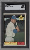 Billy Williams from the 1961 Topps set graded by SGC and given an overall grade of 4.