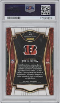 Joe Burrow from the 2020 Panini Select set graded by PSA and given an overall grade of 10.