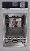 C.J. Stroud from the 2023 Panini Prizm set featuring a Lazer parallel graded by PSA and given an overall grade of 10.