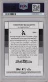 Yoshinobu Yamamoto from the 2024 Topps Black & White set graded by PSA and given an overall grade of 10.