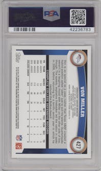 Von Miller from the 2011 Topps set graded by PSA and given an overall grade of 9.