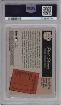 Paul Skenes from the 2024 Bowman's Best set graded by PSA and given an overall grade of 10.