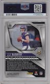 J.J. McCarthy from the 2024 Panini Prizm set featuring a Green Prizm parallel graded by PSA and given an overall grade of 9.
