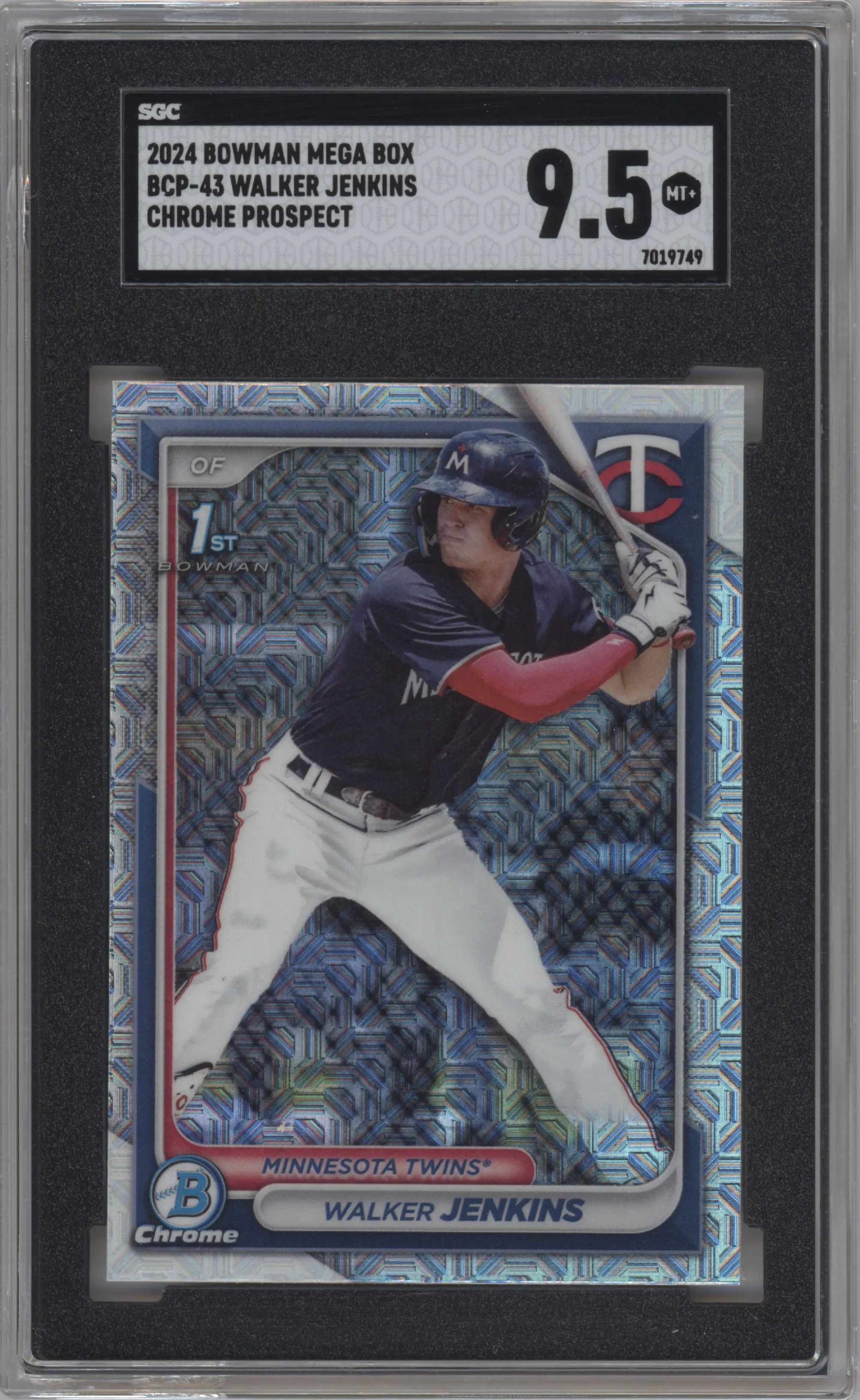 2024 Bowman Mega Box Chrome Pros. Walker Jenkins SGC 9.5