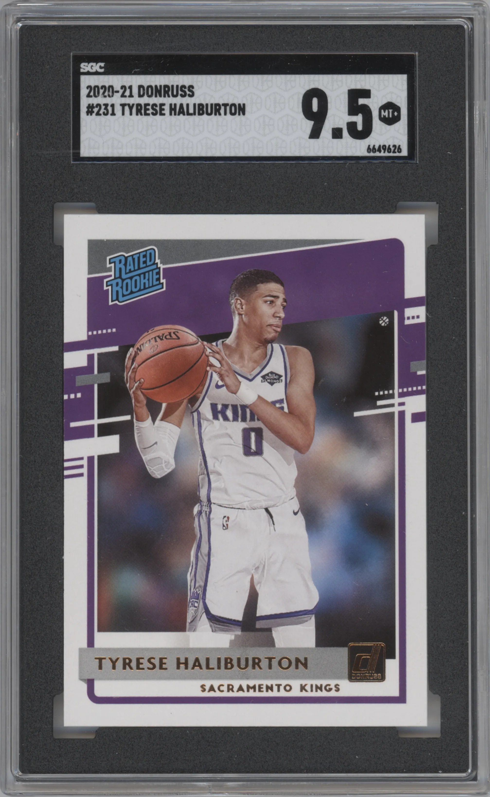 2020 Panini Donruss Rated Rookie Tyrese Haliburton SGC 9.5