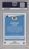 Jordan Love from the 2020 Panini Donruss Optic set graded by PSA and given an overall grade of 10.