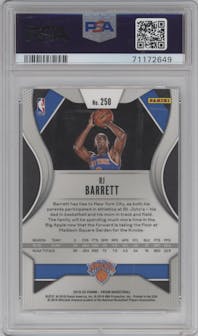 RJ Barrett from the 2019-20 Panini Prizm set graded by PSA and given an overall grade of 10.