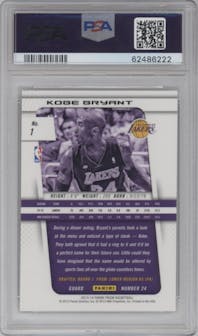 Kobe Bryant from the 2013-14 Panini Prizm set graded by PSA and given an overall grade of 10.