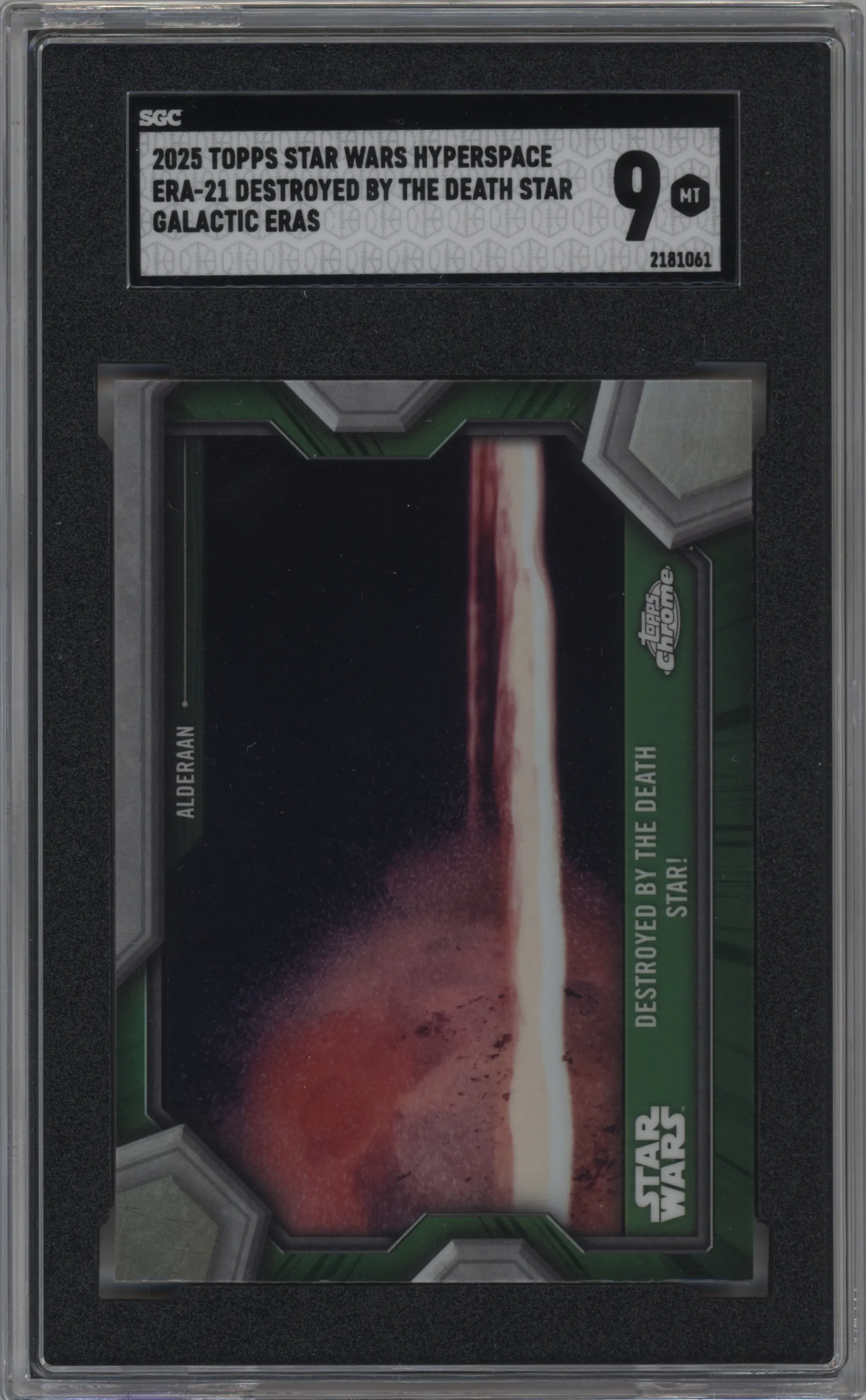 2025 Topps Star Wars Hyperspace Galactic Eras Destroyed By The Death Star! SGC 9