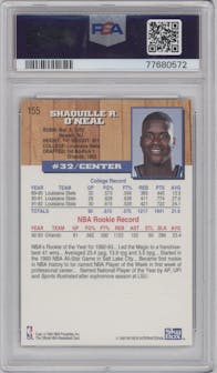 Shaquille O'Neal from the 1993-94 NBA Hoops  set graded by PSA and given an overall grade of 10.