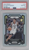 Keyonte George from the 2023-24 Panini Prizm set featuring a Silver Prizm  parallel graded by PSA and given an overall grade of 10.