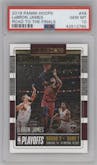 LeBron James from the 2018-19 Panini NBA Hoops  set graded by PSA and given an overall grade of 10.