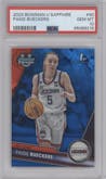 Paige Bueckers from the 2023-24 Bowman U Chrome Sapphire set graded by PSA and given an overall grade of 10.