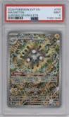 Magneton from the 2024 Pokemon SV set featuring a Surging Sparks Elite Trainer Box parallel graded by PSA and given an overall grade of 9.