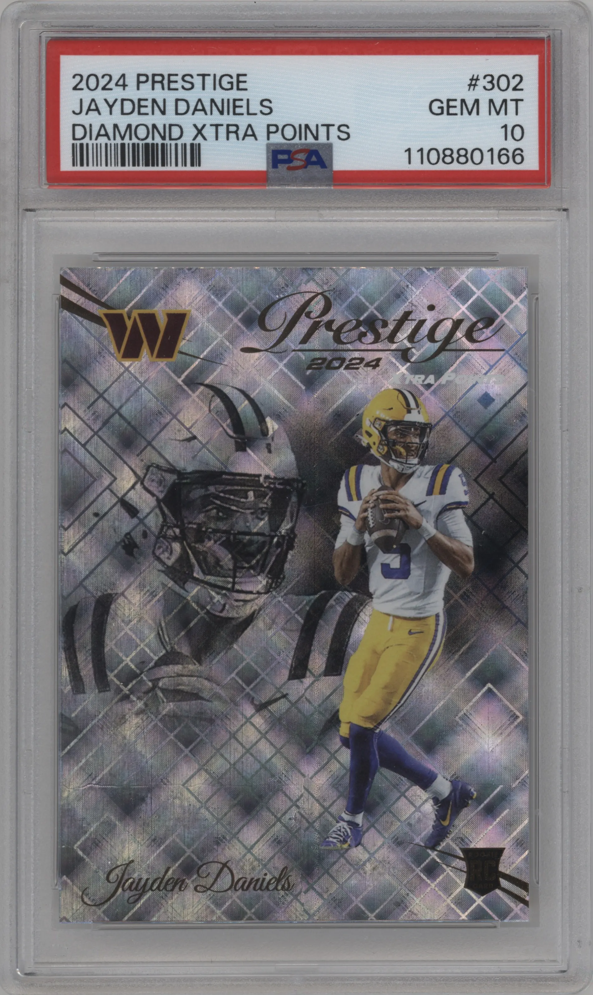 2024 Panini Prestige Jayden Daniels Diamond Xtra Points PSA 10