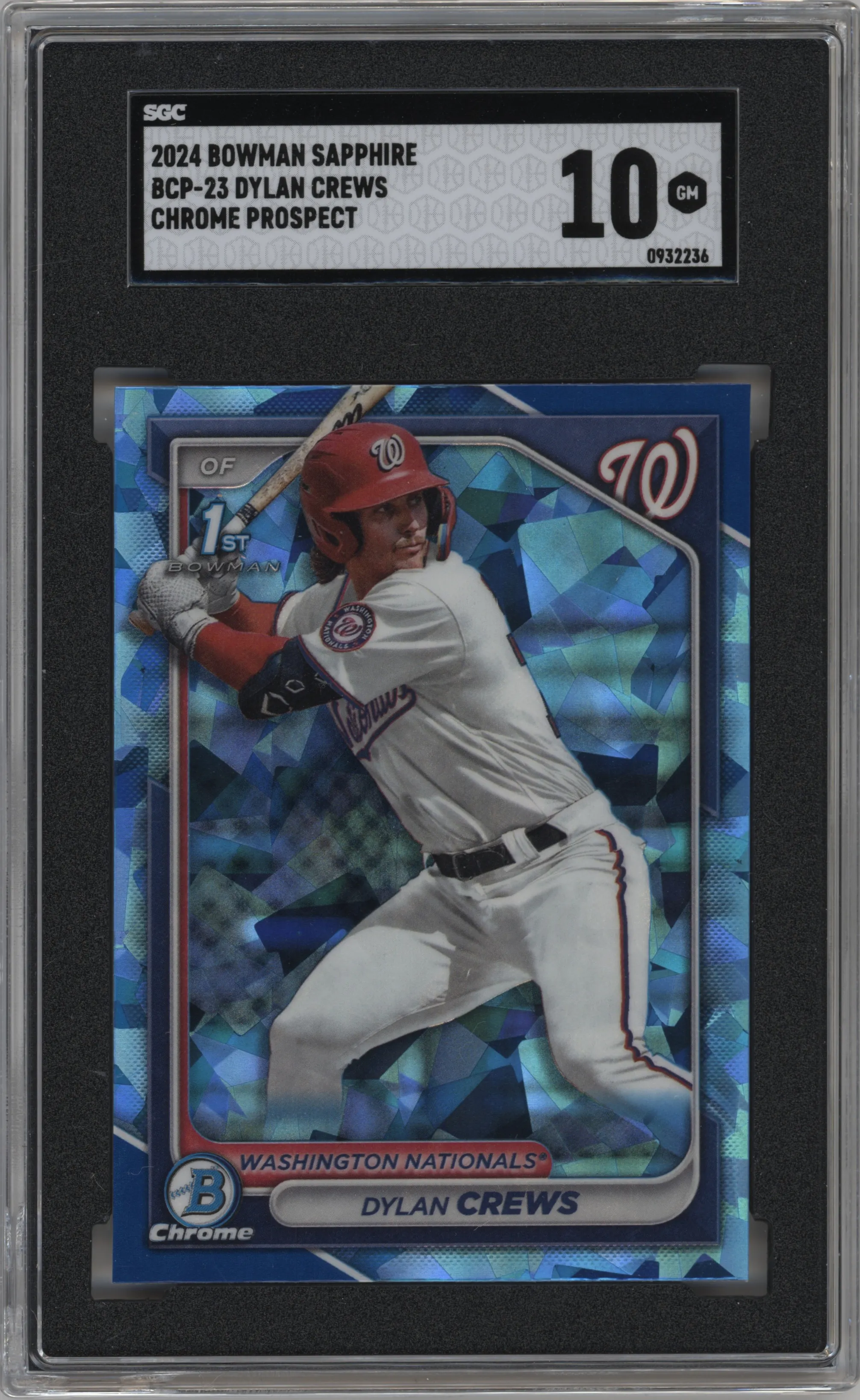 2024 Bowman Sapphire Edition Dylan Crews SGC 10