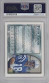 Peyton Manning from the 1998 Bowman Chrome set graded by PSA and given an overall grade of 9.