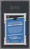 Christian McCaffrey from the 2017 Panini Donruss set graded by SGC and given an overall grade of 10.