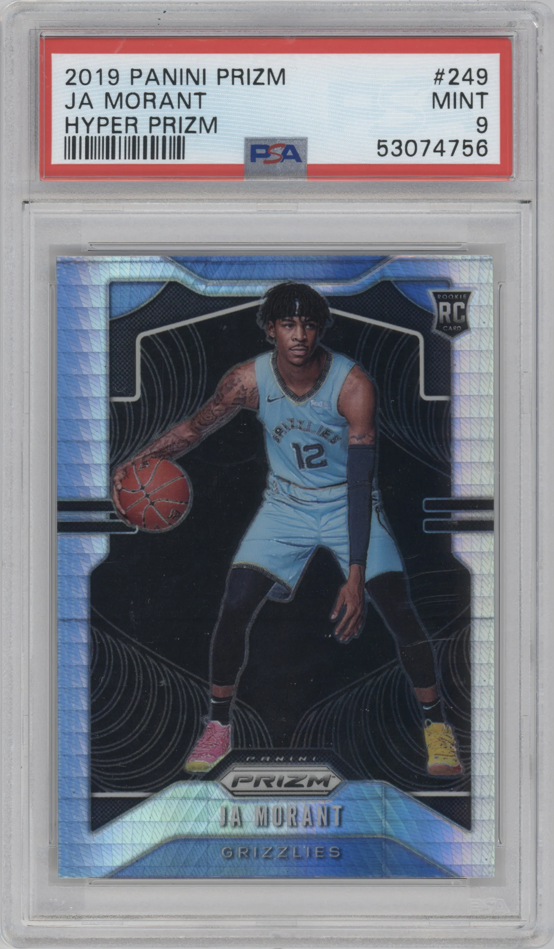 2019 Panini Prizm Ja Morant Hyper #249 PSA 9