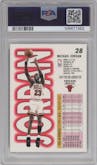 Michael Jordan from the 1993-94 Fleer set graded by PSA and given an overall grade of 10.