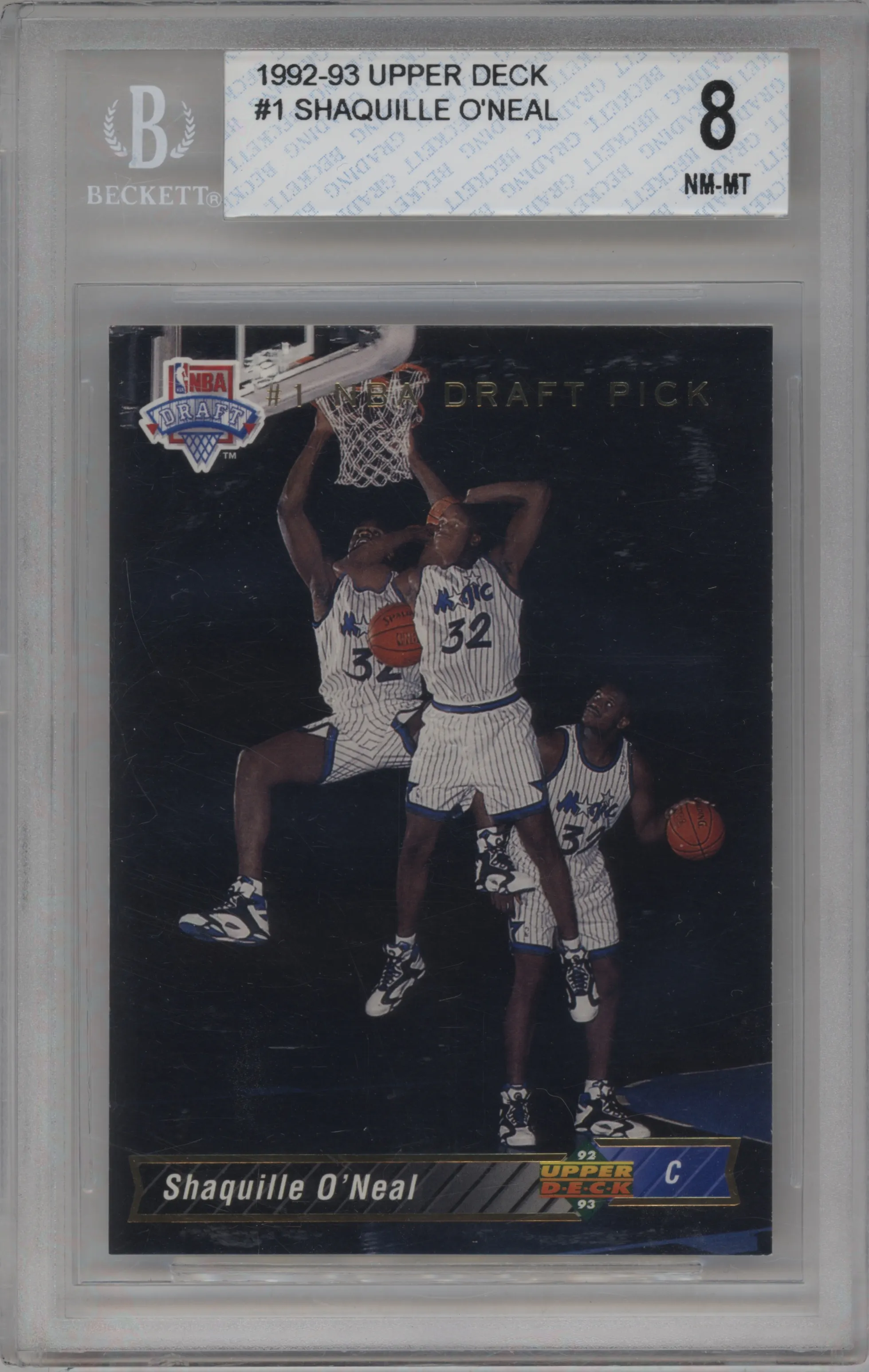 1992 Upper Deck Shaquille O'Neal #1 BGS 8