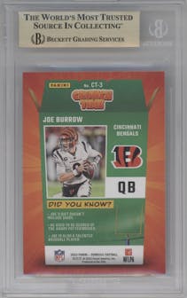 Joe Burrow from the 2023 Panini Donruss set graded by Beckett and given an overall grade of 9.5.