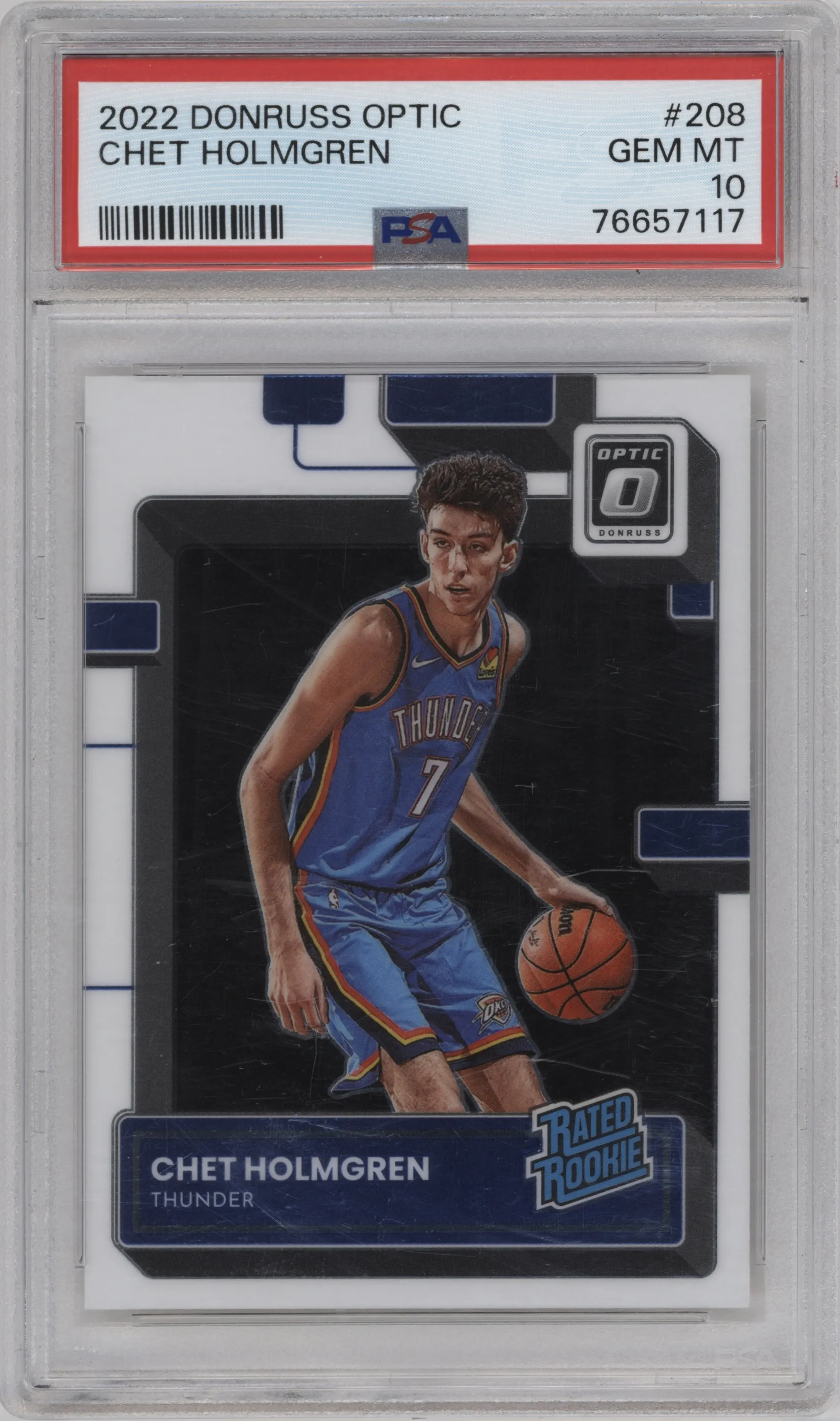 2022 Panini Donruss Optic Rated Rookie Chet Holmgren PSA 10