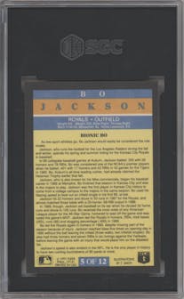 Bo Jackson from the 1991 Fleer set graded by SGC and given an overall grade of 8.5.