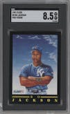 Bo Jackson from the 1991 Fleer set graded by SGC and given an overall grade of 8.5.