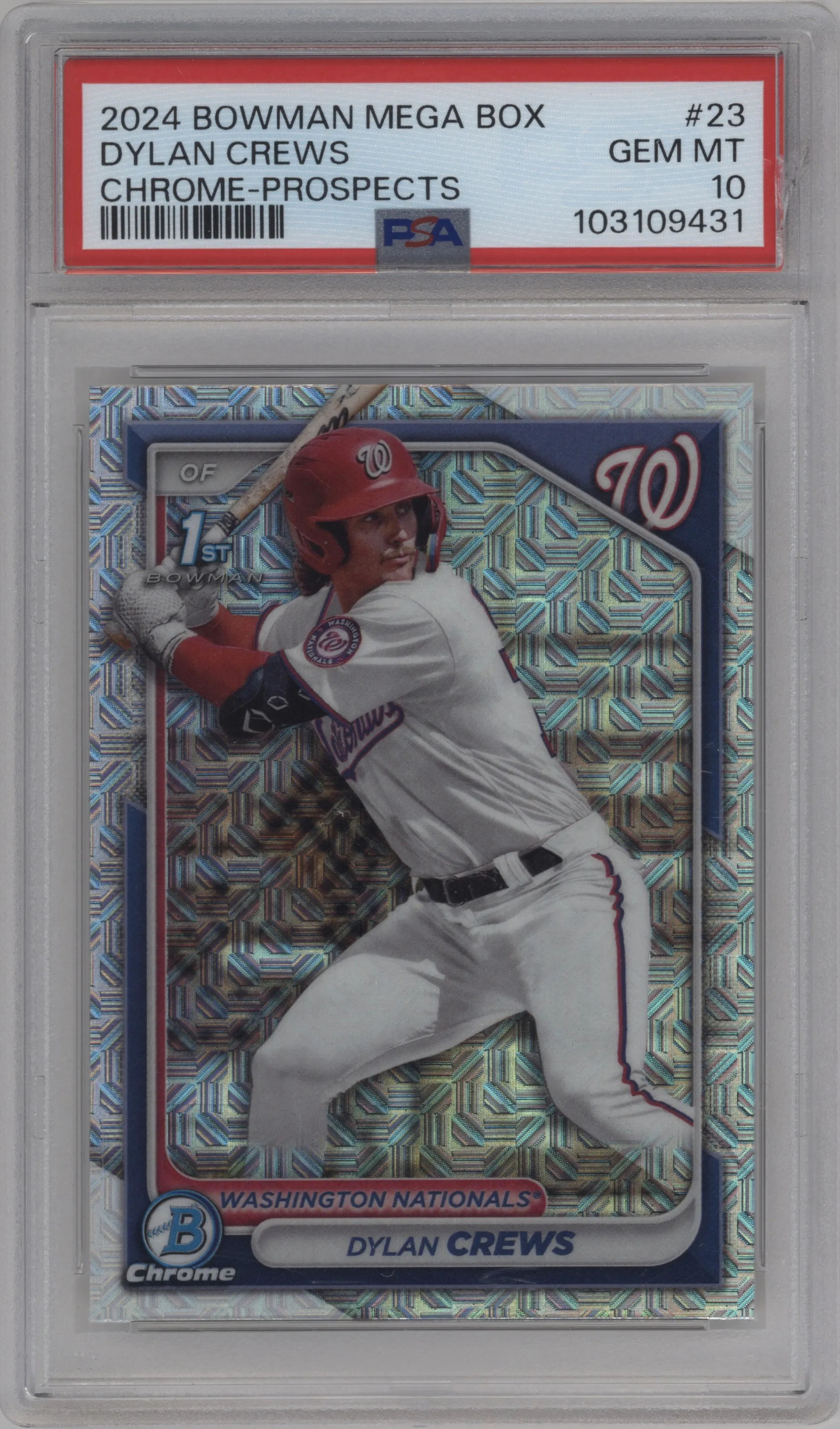 2024 Bowman Mega Box Dylan Crews #BCP-23 PSA 10