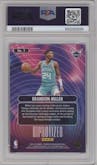 Brandon Miller from the 2023-24 Panini Hoops Premium Stock set graded by PSA and given an overall grade of 10.