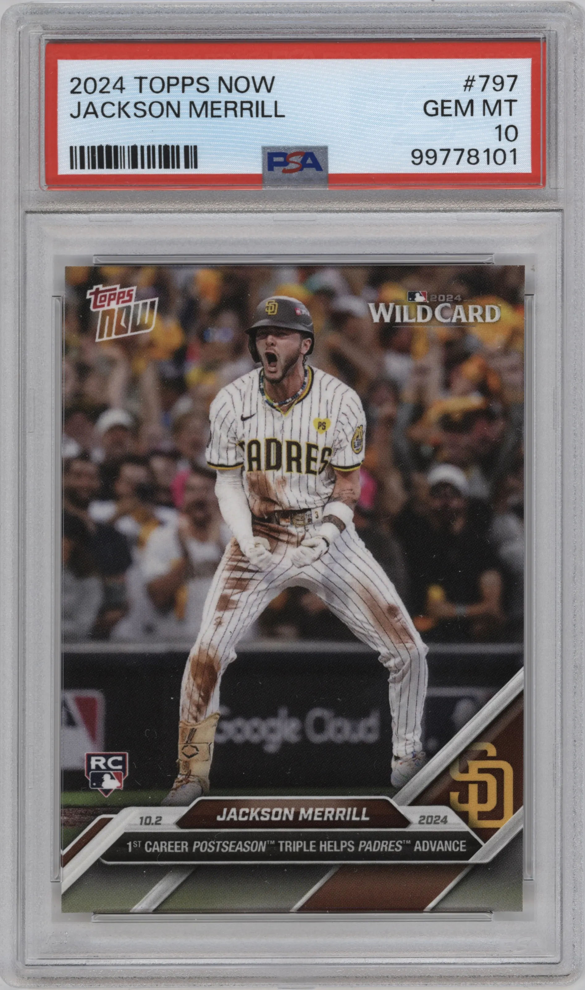 2024 Topps Now Jackson Merrill #797 PSA 10