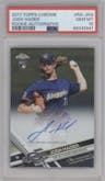 Josh Hader from the 2017 Topps Chrome set graded by PSA and given an overall grade of 10.