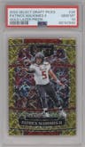 Patrick Mahomes II  from the 2022 Panini Select Draft Picks set featuring a Gold Lazer parallel graded by PSA and given an overall grade of 10.